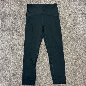 Like New! Lululemon Train Free High-Rise Crop 23", Graphite Grey, Size 6
